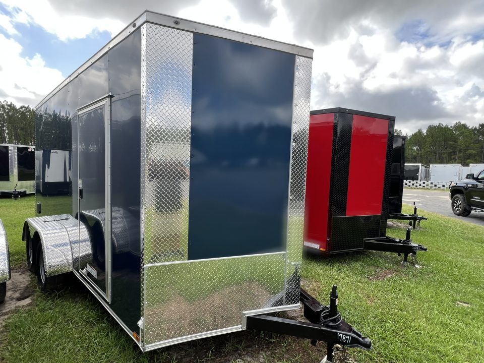New 2027 Xtreme Cargo 7x14 Tandem Axle Enclosed Cargo Trailer – Indigo Blue Polycore