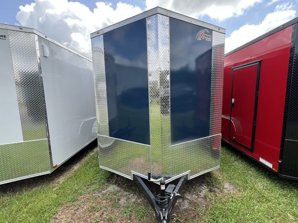 New 2027 Xtreme Cargo 7x14 Tandem Axle Enclosed Cargo Trailer – Indigo Blue Polycore