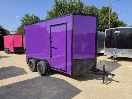 New 2027 New 6x12 TA Screwless Enclosed Trailer | Blackout | Spoiler Package | .08 Polycor | 7' Interior Height | Dexter Axles | 1189
