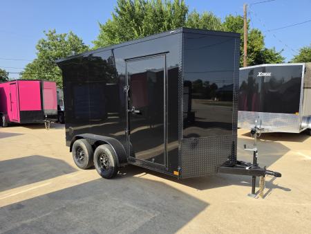 New 2027 New 6x12 TA Screwless Enclosed Trailer | Blackout | Spoiler Package | .08 Polycor | 7' Interior Height  | Dexter Axles | 1190