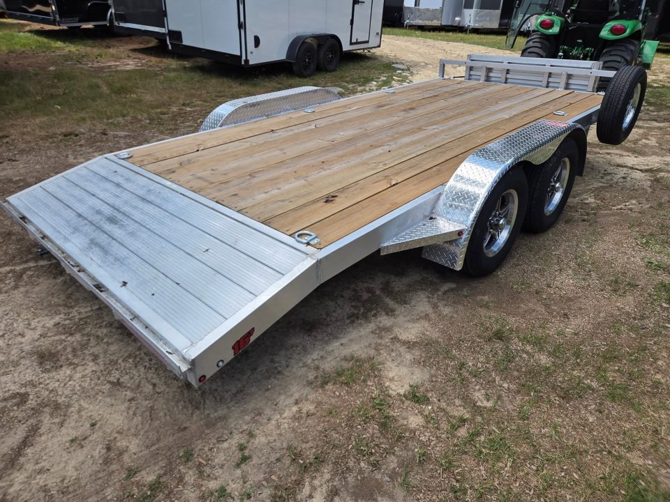New 2026 Wolverine Trailers 7x16 open aluminum flatbed car hauler utility trailer Utility Trailer