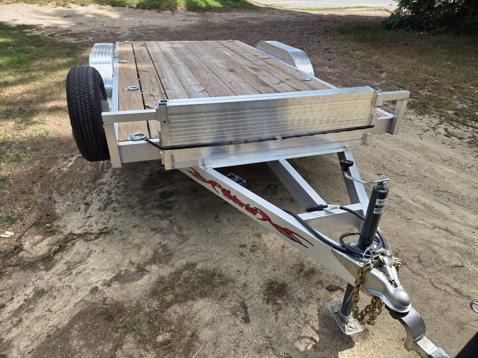New 2026 Wolverine Trailers 7x16 open aluminum flatbed car hauler utility trailer Utility Trailer