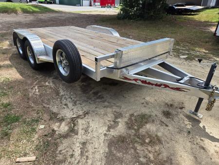 New 2026 Wolverine Trailers 7x16 open aluminum flatbed car hauler utility trailer Utility Trailer