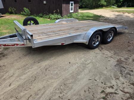 New 2026 Wolverine Trailers 7x16 open aluminum flatbed car hauler utility trailer Utility Trailer