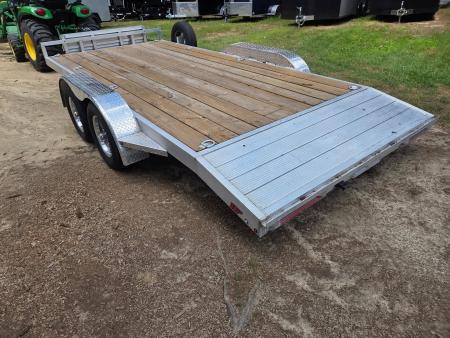 New 2026 Wolverine Trailers 7x16 open aluminum flatbed car hauler utility trailer Utility Trailer