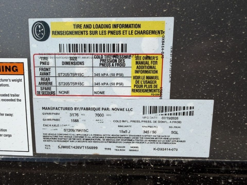 New 2027 LOOK TRAILERS-7x14- 7K- Charcole/Black out Package
