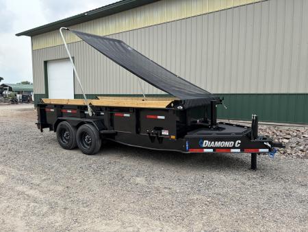New 2027 16' 18k Diamond C Low-Pro Telescopic Dump Trailer