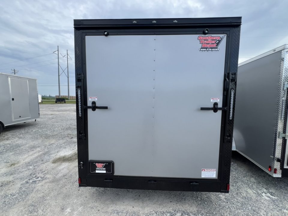 New 2027 Titanium 7x16 Tandem Axle Enclosed Cargo Trailer – Silver Polycore Blackout Package