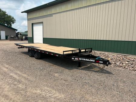 New 2027 22' 14k PJ Deckover Tilt Trailer - Hyd Jack