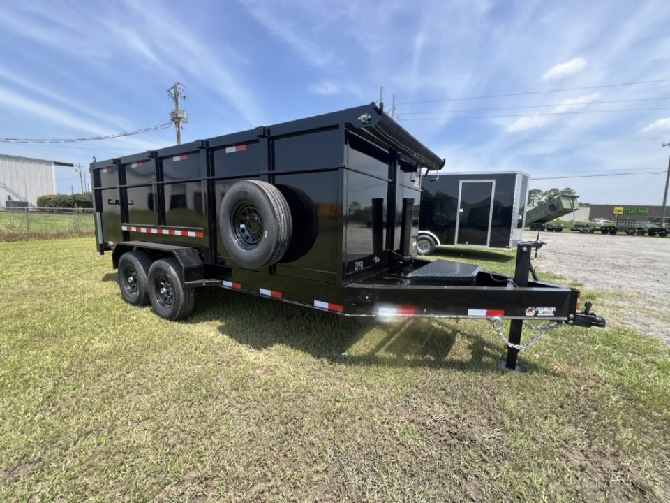 New 2027 Panther Cargo 7x16 Tandem Axle High Side Dump Trailer – 16,000 lb GVWR with Spare Tire