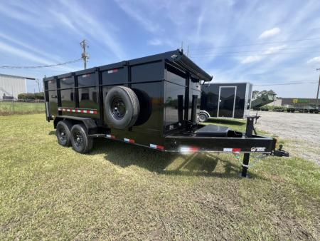 New 2027 Panther Cargo 7x16 Tandem Axle High Side Dump Trailer – 16,000 lb GVWR with Spare Tire