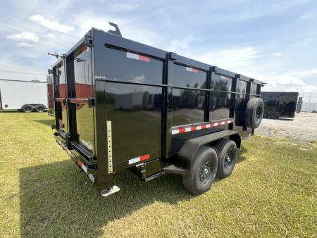 New 2027 Panther Cargo 7x16 Tandem Axle High Side Dump Trailer – 16,000 lb GVWR with Spare Tire