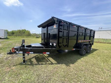 New 2027 Panther Cargo 7x16 Tandem Axle High Side Dump Trailer – 16,000 lb GVWR with Spare Tire