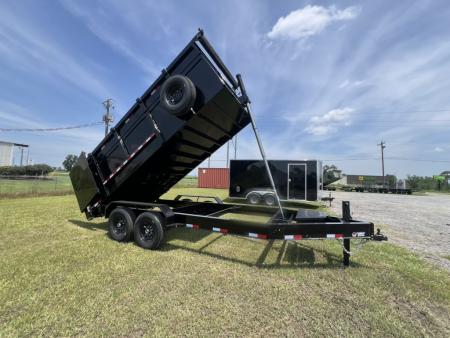 New 2027 Panther Cargo 7x16 Tandem Axle High Side Dump Trailer – 16,000 lb GVWR with Spare Tire