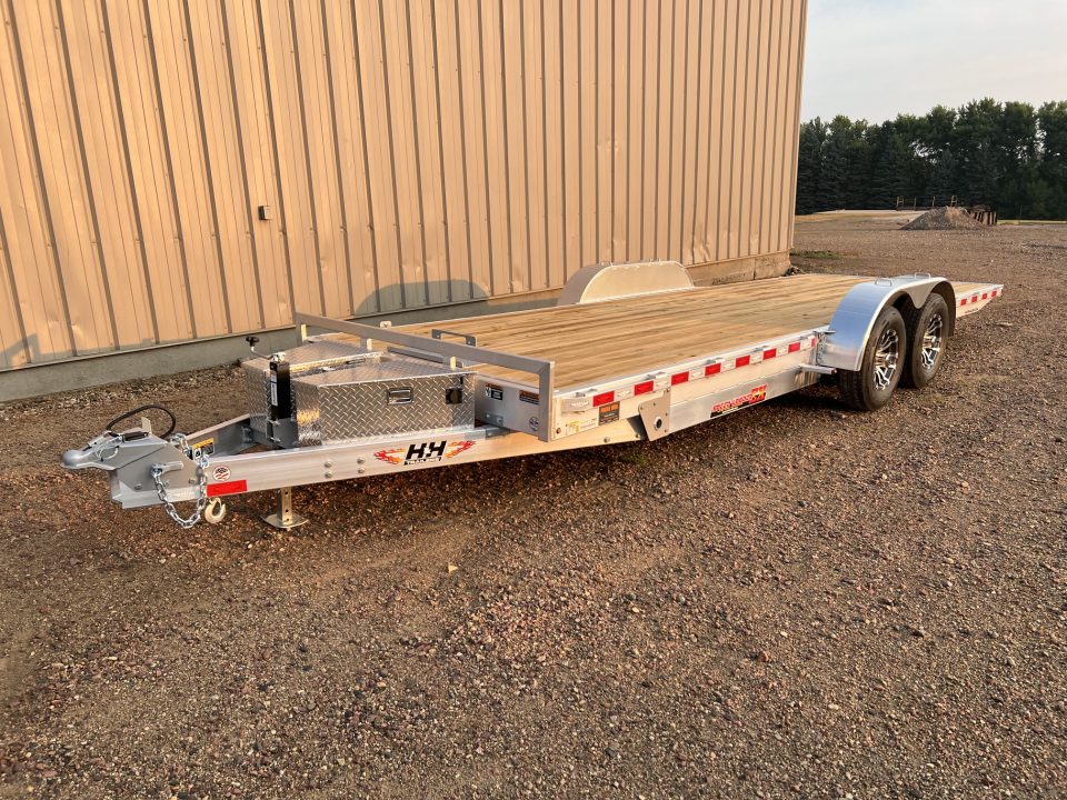 New 2026 H&H Trailers 22' Aluminum Low Profile Speed Loader Tilt Trailer