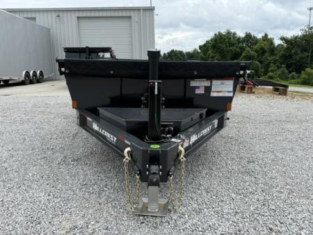 New Hillcrest Dump 7x16 17.6k 2' BP W/ HD Tube Ramps & Hydraulic Jack