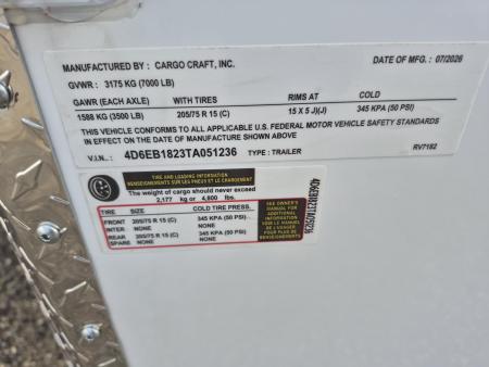 New 2026 Cargo Craft White 7x16 Enclosed Trailer – Contractor & Business Ready Cargo / Enclosed Trailer
