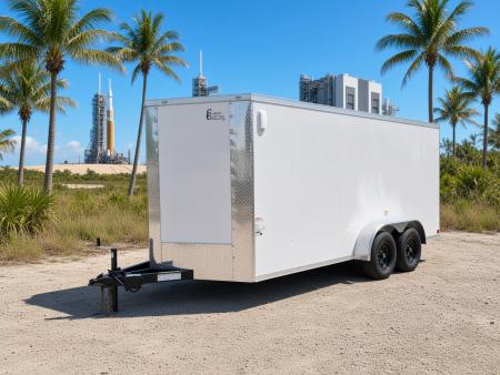 New 2026 Cargo Craft White 7x16 Enclosed Trailer – Contractor & Business Ready