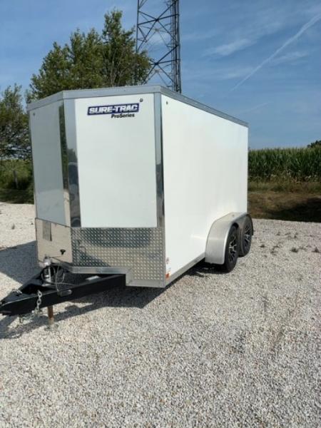 Used 2024 SURE-TRAC 6x12 7K Double Rear Dooor Cargo / Enclosed Trailer