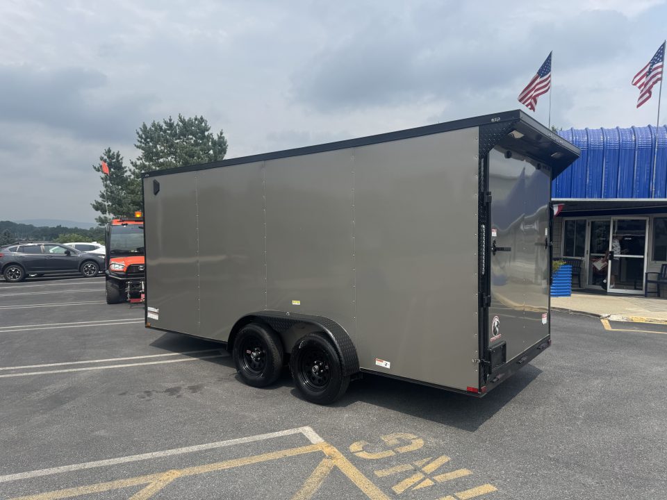 New 2027 Quality Cargo 7X16TA Cargo / Enclosed Trailer *PEWTER W/ BLK *EXTRA HEIGHT