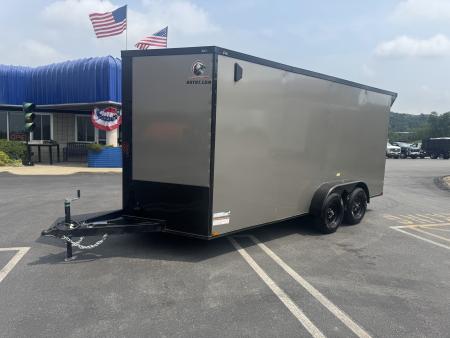 New 2027 Quality Cargo 7X16TA Cargo / Enclosed Trailer *PEWTER W/ BLK *EXTRA HEIGHT