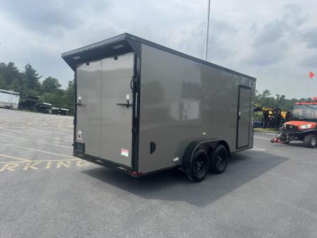 New 2027 Quality Cargo 7X16TA Cargo / Enclosed Trailer *PEWTER W/ BLK *EXTRA HEIGHT