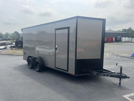 New 2027 Quality Cargo 7X16TA Cargo / Enclosed Trailer *PEWTER W/ BLK *EXTRA HEIGHT