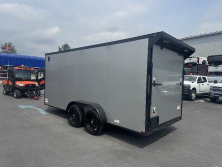 New 2027 Quality Cargo 7X16TA Cargo / Enclosed Trailer *SILVER W/ BLK *EXTRA HEIGHT