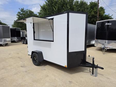 New 2027 New 5x10 SA Screwless Enclosed Tailgating Trailer | Blackout | Spoiler Package | .08 Polycor | Dexter Axle | 1186