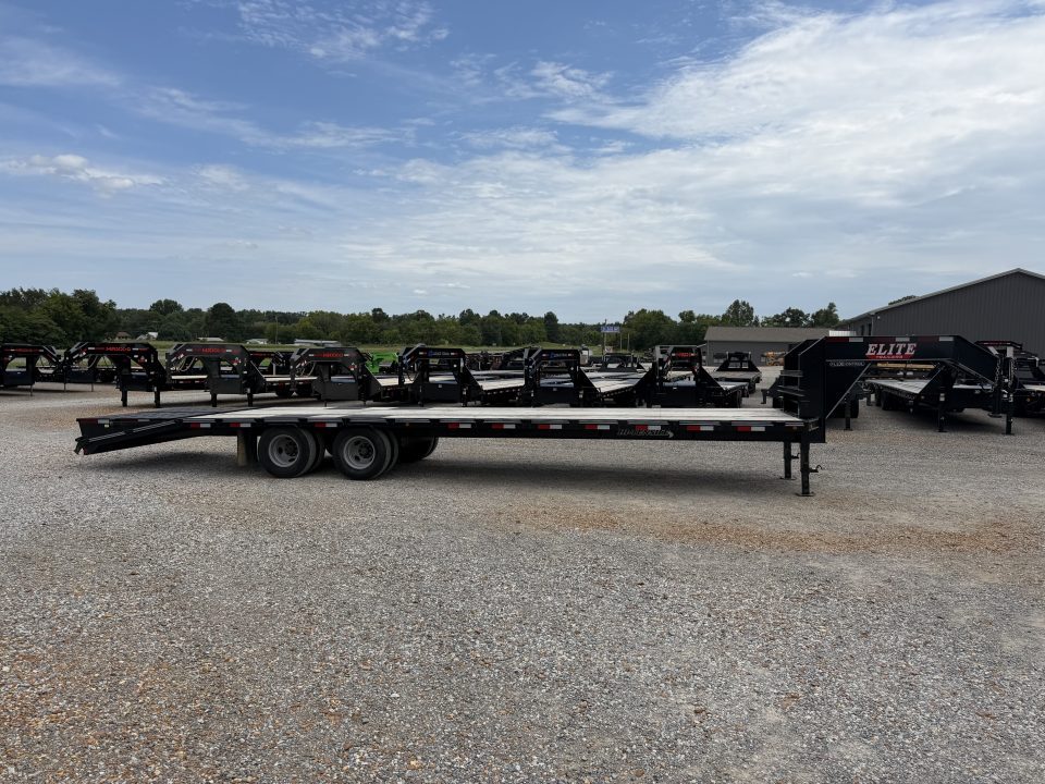 Used 2019 Elite 102"X32' 22.5K GVWR Gooseneck Flatbed Trailer