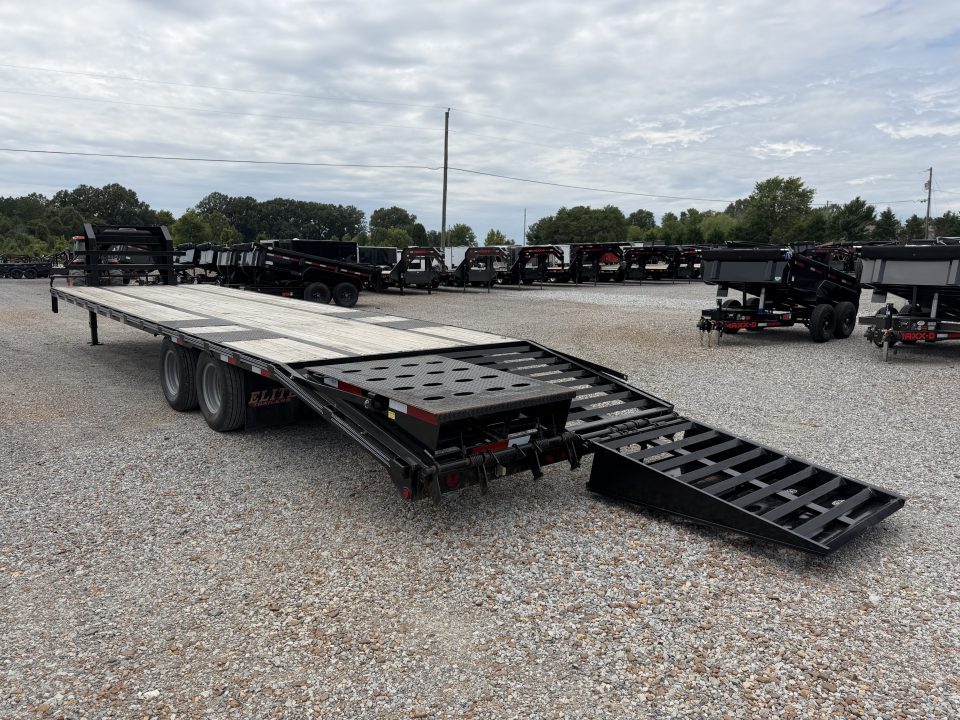 Used 2019 Elite 102"X32' 22.5K GVWR Gooseneck Flatbed Trailer