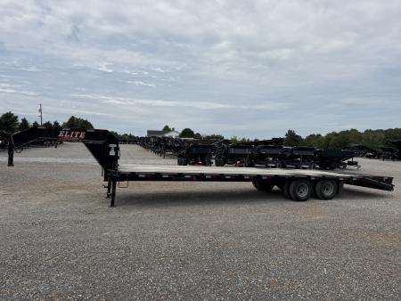 Used 2019 Elite 102"X32' 22.5K GVWR Gooseneck Flatbed Trailer