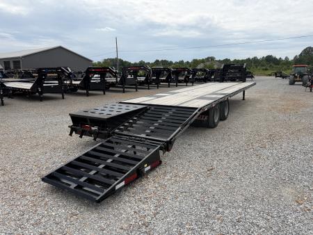 Used 2019 Elite 102"X32' 22.5K GVWR Gooseneck Flatbed Trailer