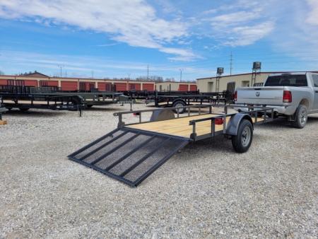 New 2026 WD Trailers 77X12 SA Utility Trailer, straight deck with 48" gate, 3.5k axle, **ECONO SERIES** Utility Trailer