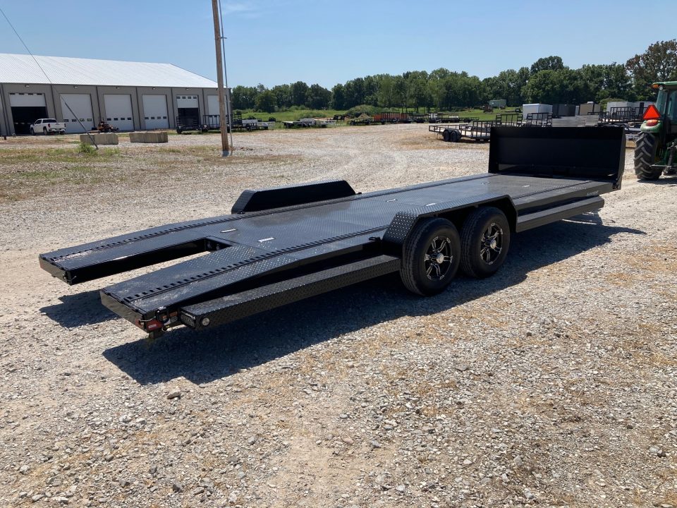 New 2027 MAXX-D 83X24 TANDEM 9.9K CARHAULER W/ ROCK SHIELD, IN FLOOR LIGHTS, ETRAC & TOOL BOX Car Hauler
