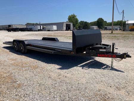New 2027 MAXX-D 83X24 TANDEM 9.9K CARHAULER W/ ROCK SHIELD, IN FLOOR LIGHTS, ETRAC & TOOL BOX Car Hauler