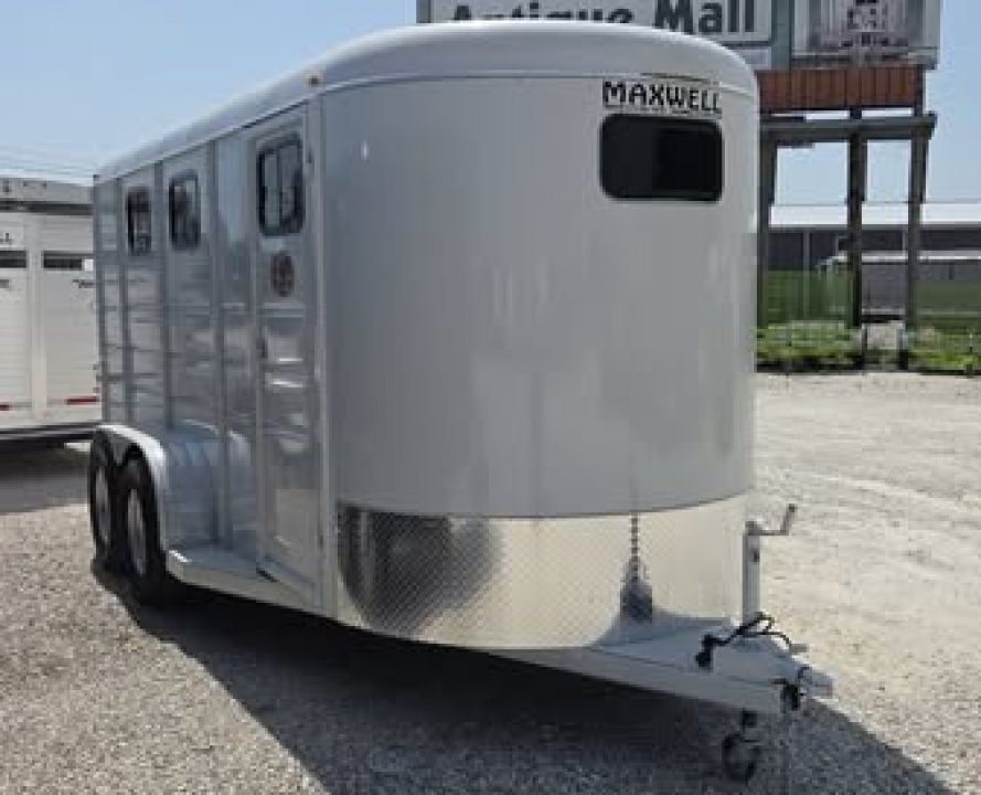 New 2026 Maxwell BrushPopper Slant 3 Horse Trailer