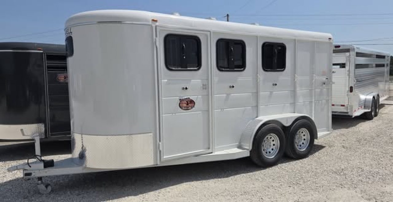 New 2026 Maxwell BrushPopper Slant 3 Horse Trailer