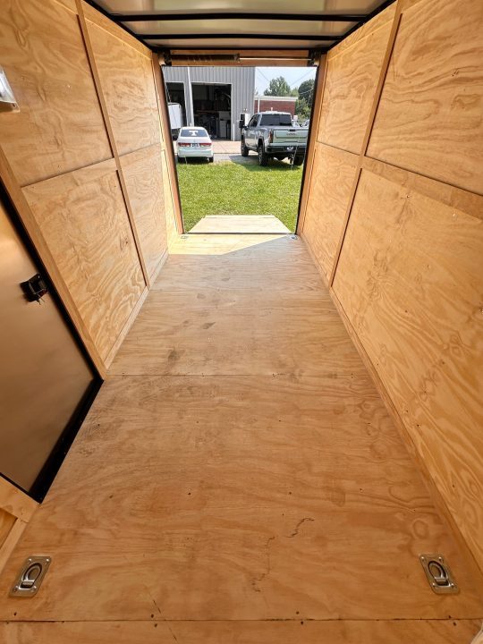 New 2026 Luxe 7X14 Enclosed Trailer-3500LB Tandem Axle-White Poly-Blackout