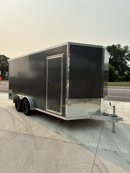 New 2027 Stealth 7.5x16 All Aluminum ATV UTV Enclosed Cargo Trailer Charcoal
