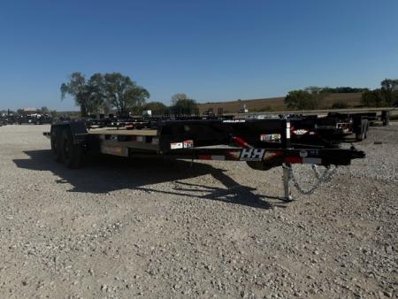New 2027 H&H Black 82 x20' 10k Manual Tilt Speed Loader Car Hauler Trailer