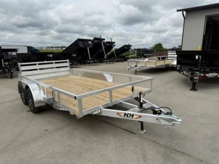 New 2027 H&H Aluminum 82 x14' 7k Rail Side Utility Trailer
