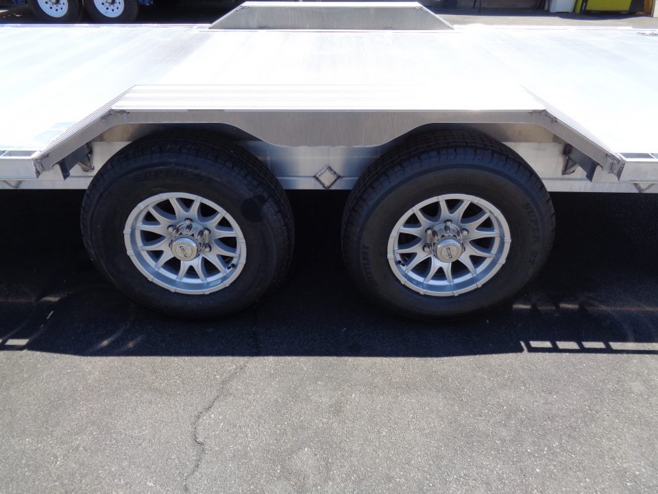 New 2027 Aluma * WB20H-TA-EL-DOF * 20Ft Heavy Duty Wide Body Drive-Over-Fender 10k Trailer