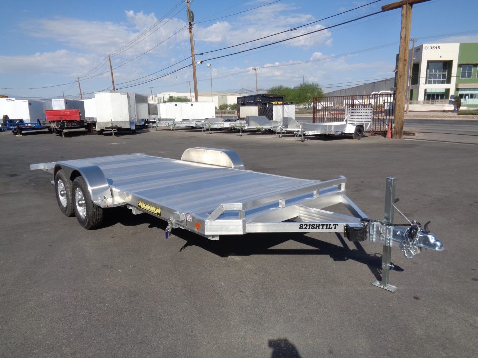 New 2027 Aluma * 8218H TILT * 18Ft Tandem Axle 10k Aluminum Tilt Car Hauler