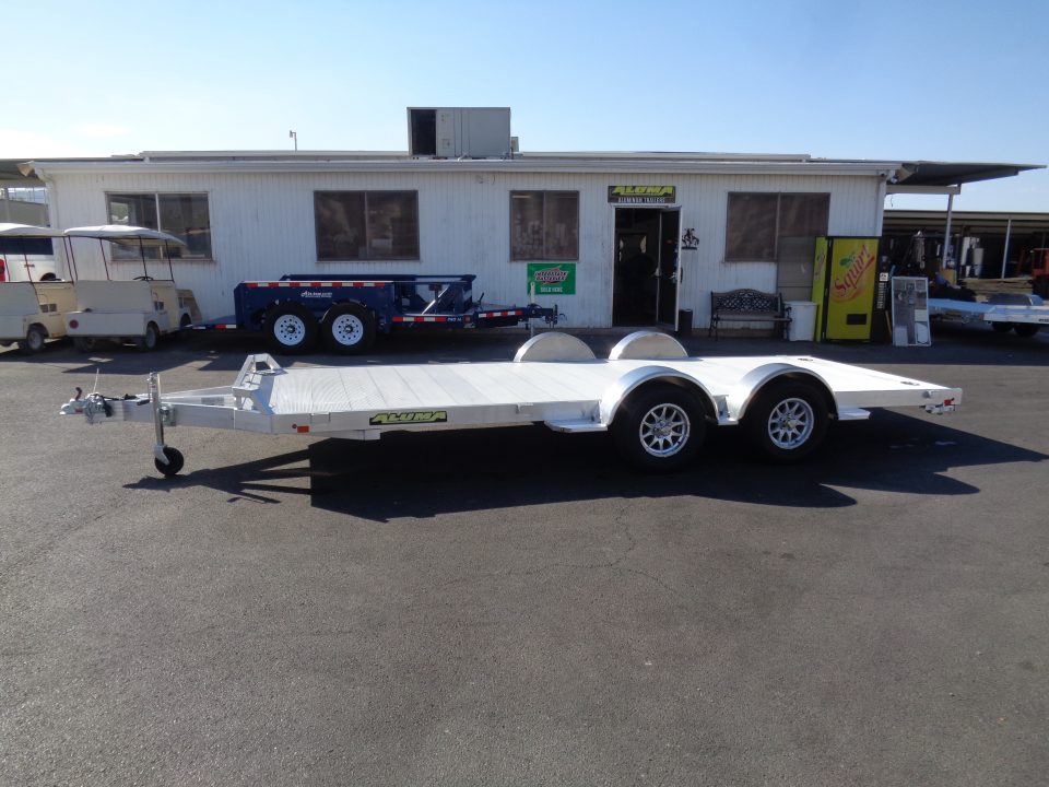 New 2027 Aluma * 8218 * 18Ft Tandem Axle 7k Aluminum Car Hauler w/ Spread Axles