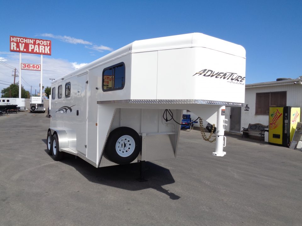 New 2027 Trails West * ADVENTURE MX GN 3-H * 3-Horse Slant Load Gooseneck Horse Trailer
