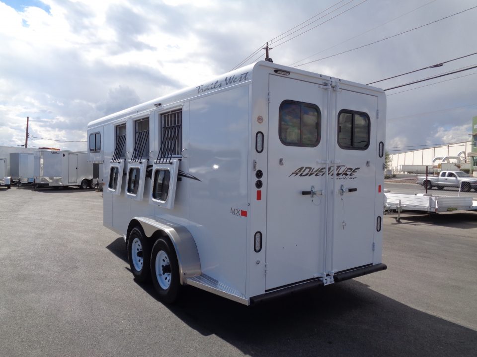 New 2027 Trails West * ADVENTURE MX GN 3-H * 3-Horse Slant Load Gooseneck Horse Trailer