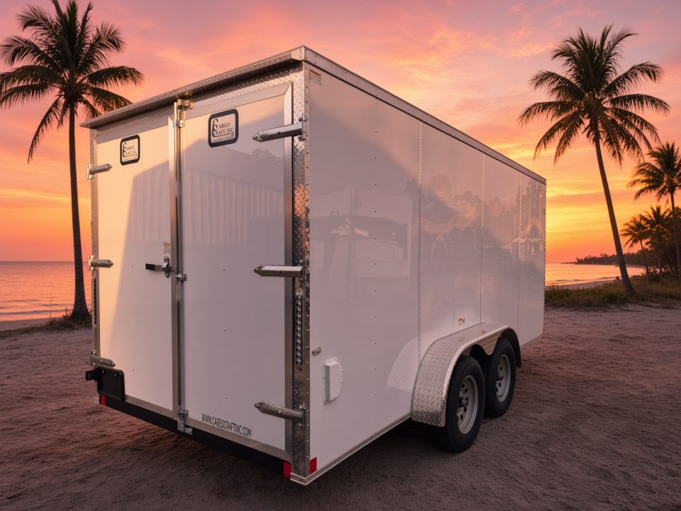New 2026 Cargo Craft 7x16 Tandem Axle Enclosed Trailer – 7K GVWR | Flat Nose | Barn Doors I Triple Tongue Cargo / Enclosed Trailer