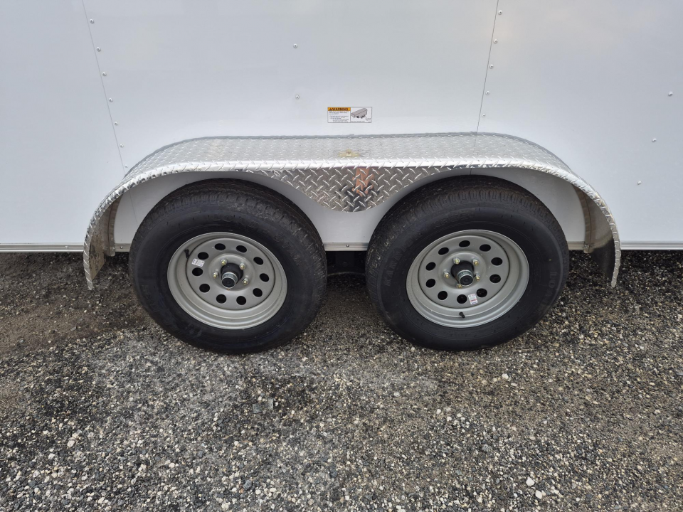 New 7x16 Tandem Axle Enclosed Trailer – 7K GVWR | Flat Nose | Barn Doors