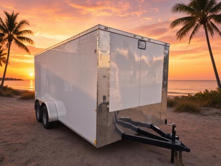 New 2026 Cargo Craft 7x16 Tandem Axle Enclosed Trailer – 7K GVWR | Flat Nose | Barn Doors I Triple Tongue Cargo / Enclosed Trailer